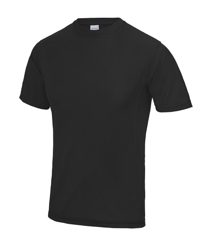 Tryck din logga på T-shirts från AWDis Just Cool - Anpassa SuperCool Performance T i färgen Svart för företag, föreningar och privatpersoner