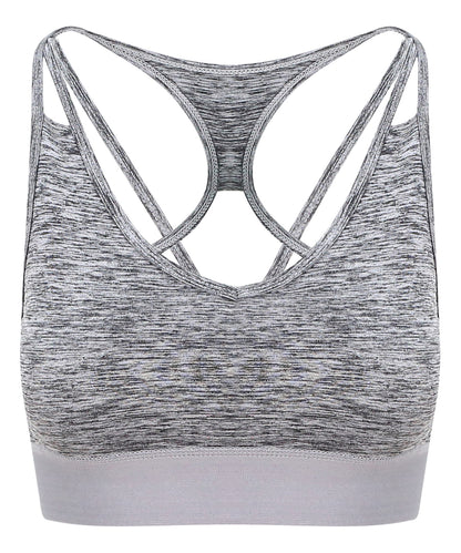 Tryck din logga på Linnen från AWDis Just Cool - Anpassa Korsryggad crop top för damer i färgen Ljunggrå för företag, föreningar och privatpersoner