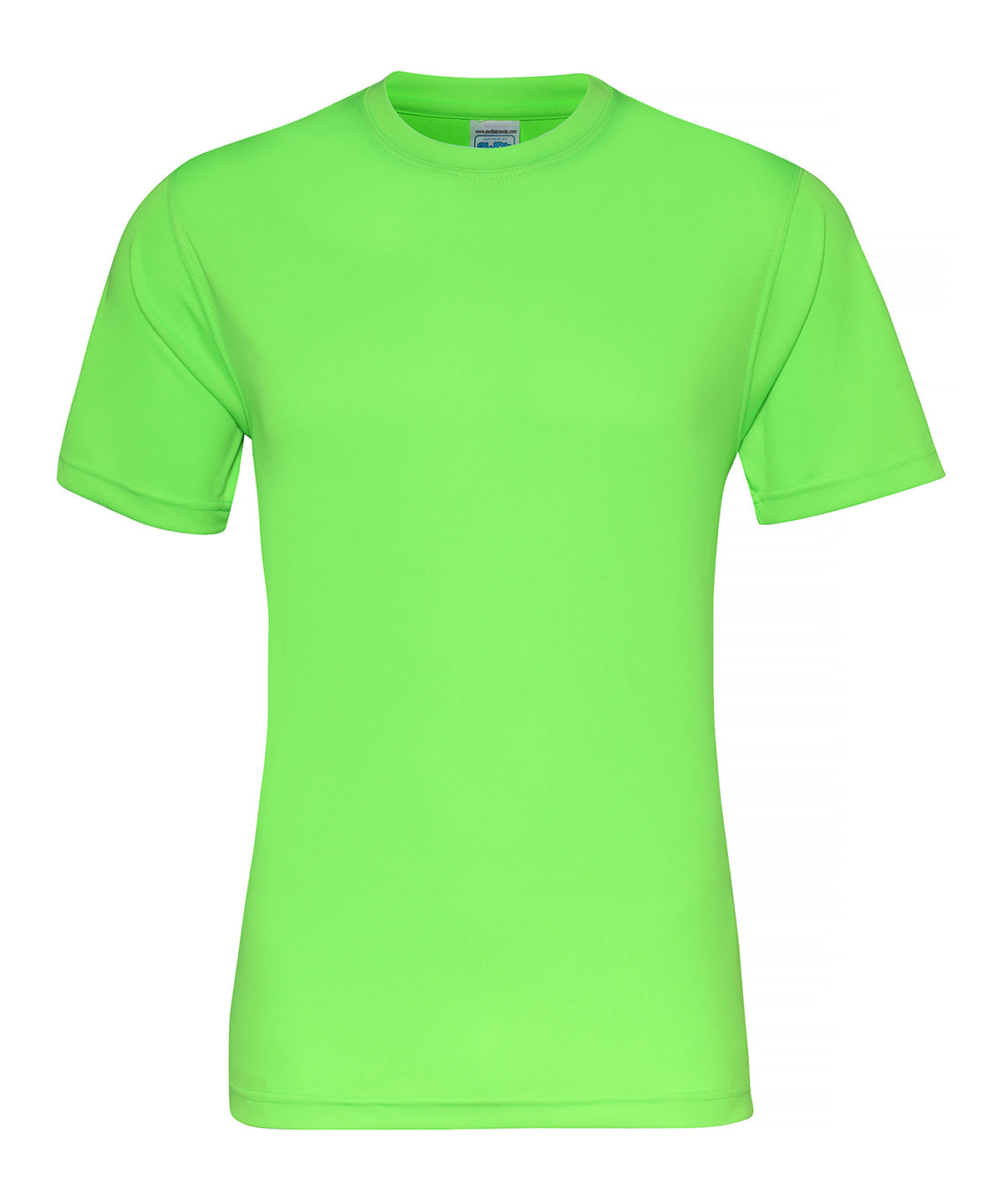 Tryck din logga på T-shirts från AWDis Just Cool - Anpassa Cool and Soft T-Shirt i färgen Neon grön för företag, föreningar och privatpersoner
