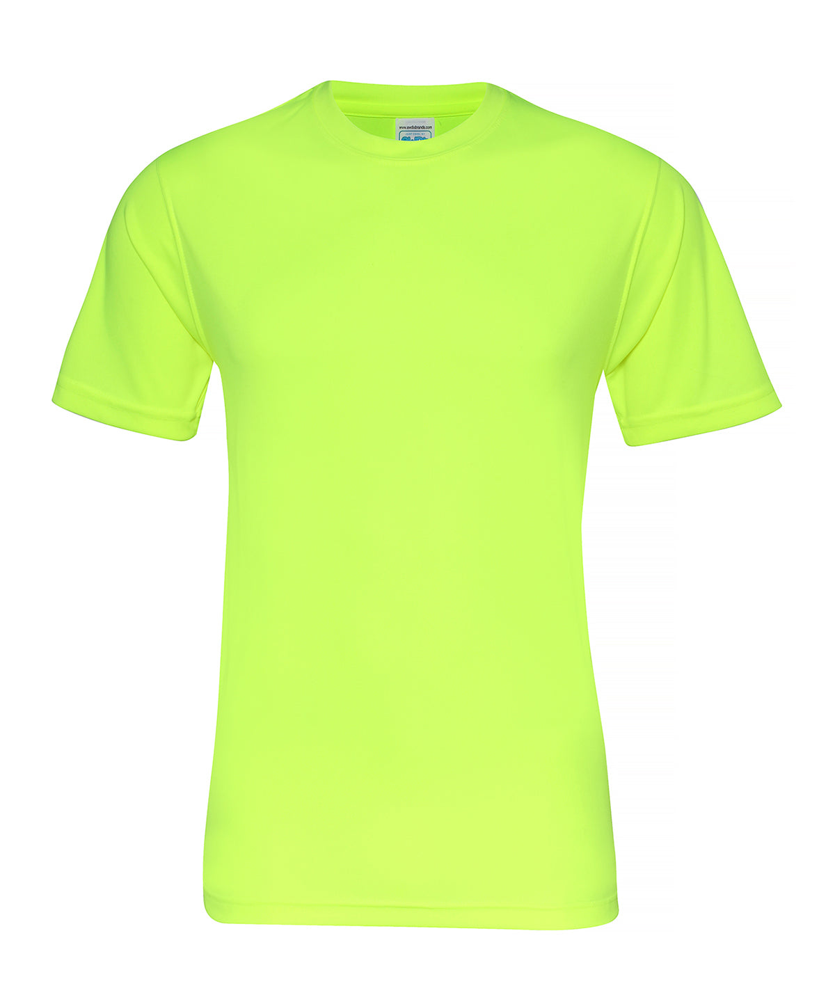 Tryck din logga på T-shirts från AWDis Just Cool - Anpassa Cool and Soft T-Shirt i färgen Neon gul för företag, föreningar och privatpersoner