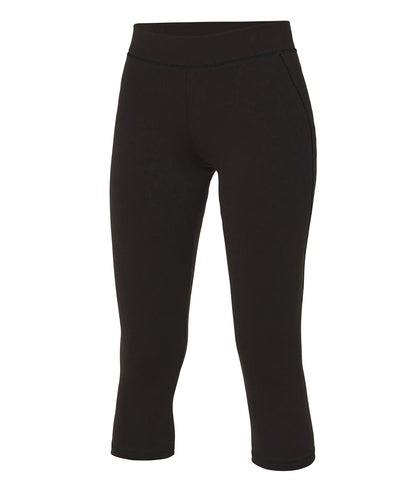 Tryck din logga på Leggings från AWDis Just Cool - Anpassa Dam: Cool capri i färgen Svart för företag, föreningar och privatpersoner