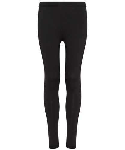Tryck din logga på Leggings från AWDis Just Cool - Anpassa Cool sportbyxa för barn i färgen Svart för företag, föreningar och privatpersoner