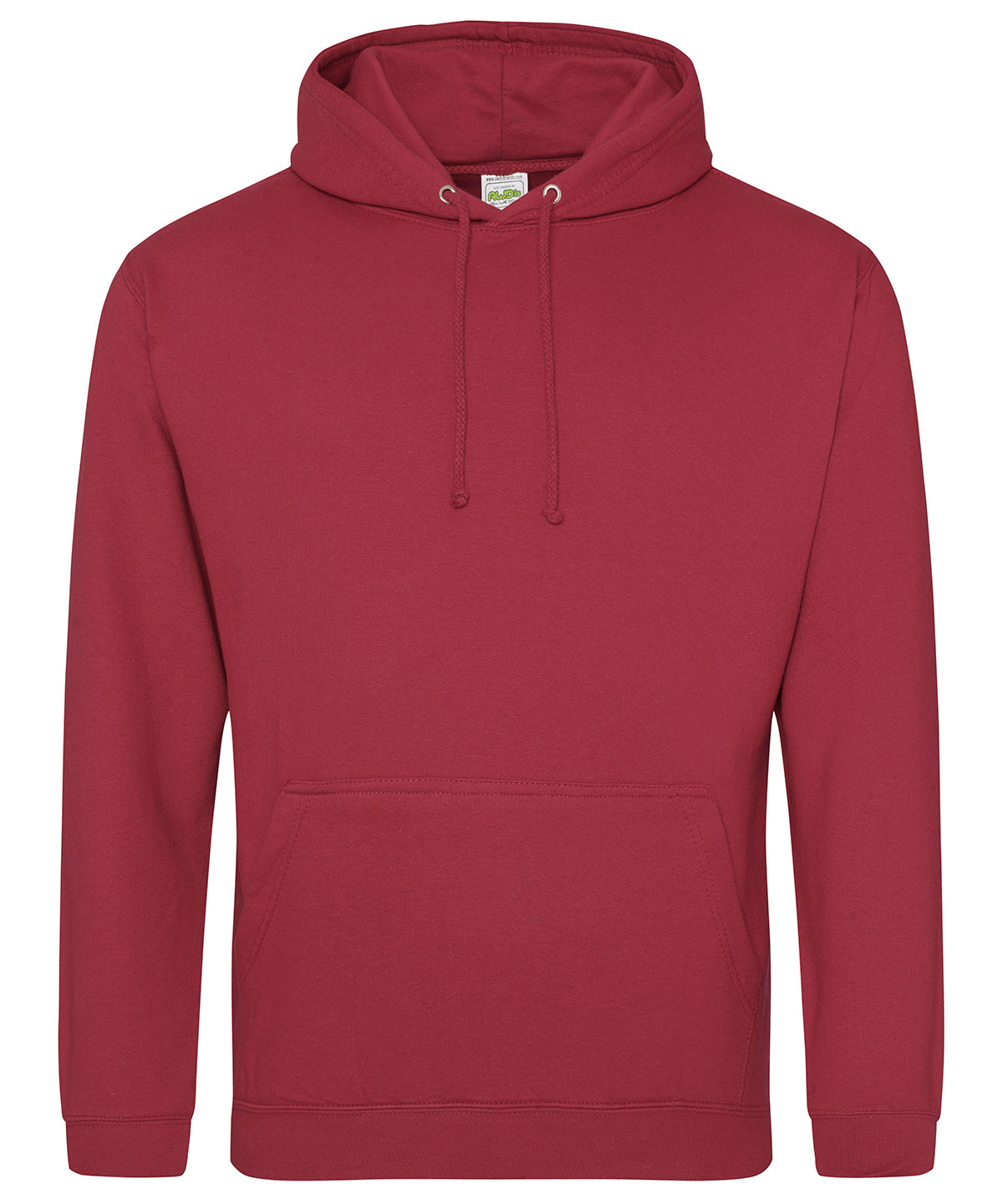 Tryck din logga på Hoodies från AWDis Just Hoods - Anpassa AWDis Just Hoods - College Hoodie i färgen Mörkröd för företag, föreningar och privatpersoner