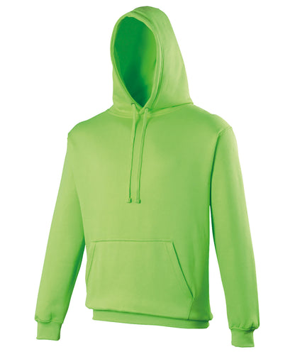 Tryck din logga på Hoodies från AWDis Just Hoods - Anpassa AWDis Just Hoods - Elektrisk Hoodie i färgen Neon grön för företag, föreningar och privatpersoner