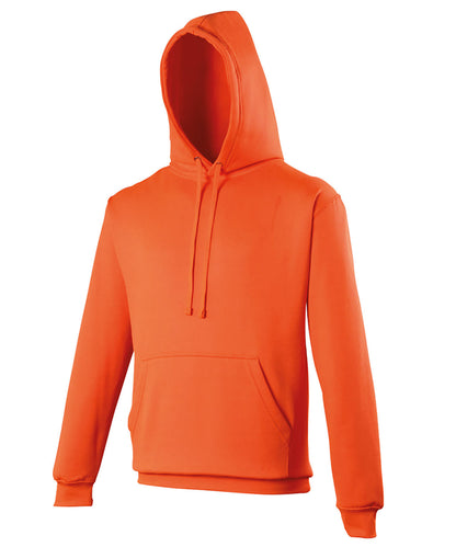 Tryck din logga på Hoodies från AWDis Just Hoods - Anpassa AWDis Just Hoods - Elektrisk Hoodie i färgen Neon orange för företag, föreningar och privatpersoner