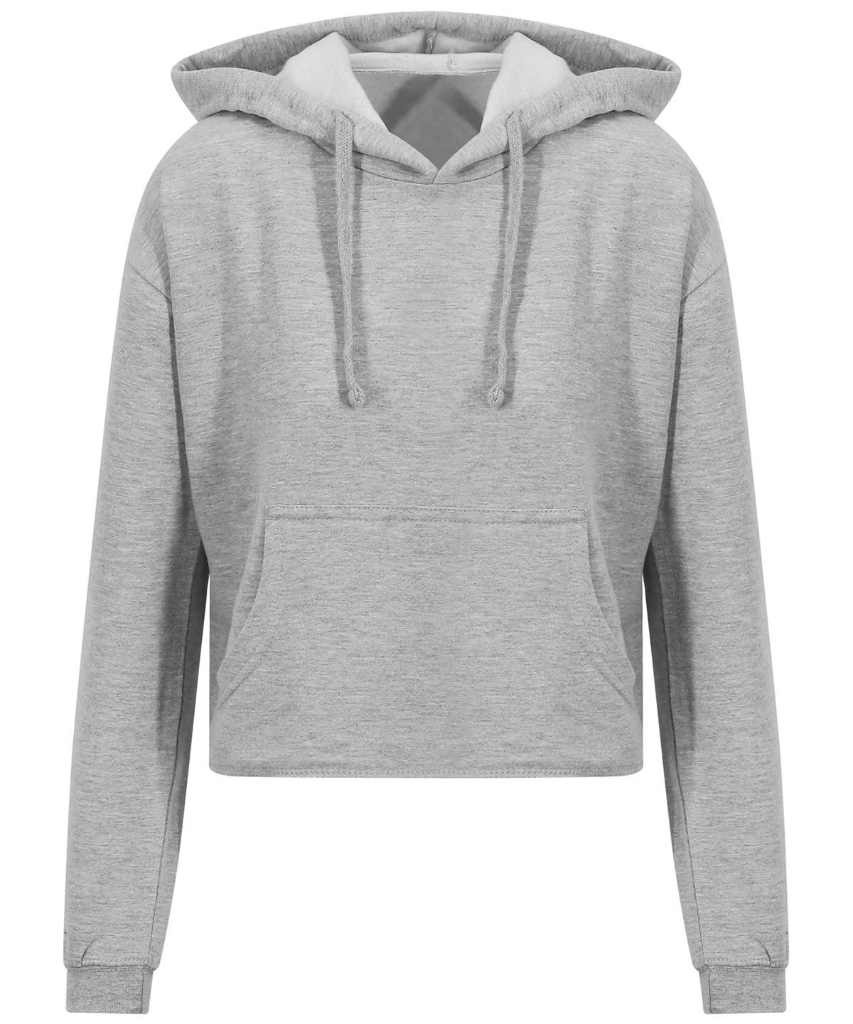 Tryck din logga på Hoodies från AWDis Just Hoods - Anpassa AWDis Just Hoods - Croppad Dam Hoodie i färgen Ljunggrå för företag, föreningar och privatpersoner
