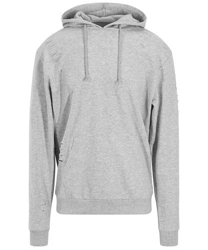 Tryck din logga på Hoodies från AWDis Just Hoods - Anpassa AWDis Just Hoods - Distressed Hoodie i färgen Ljunggrå för företag, föreningar och privatpersoner