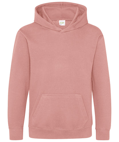 Tryck din logga på Hoodies från AWDis Just Hoods - Anpassa Luvtröja för barn i färgen Ljusrosa för företag, föreningar och privatpersoner