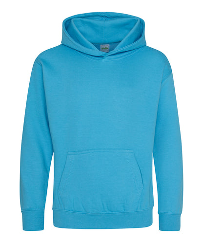 Tryck din logga på Hoodies från AWDis Just Hoods - Anpassa AWDis Just Hoods - Hoodie för barn i färgen Turkos för företag, föreningar och privatpersoner