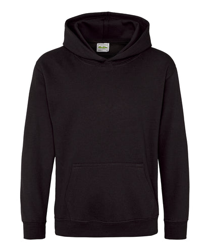 Tryck din logga på Hoodies från AWDis Just Hoods - Anpassa AWDis Just Hoods - Hoodie för barn i färgen Svart för företag, föreningar och privatpersoner