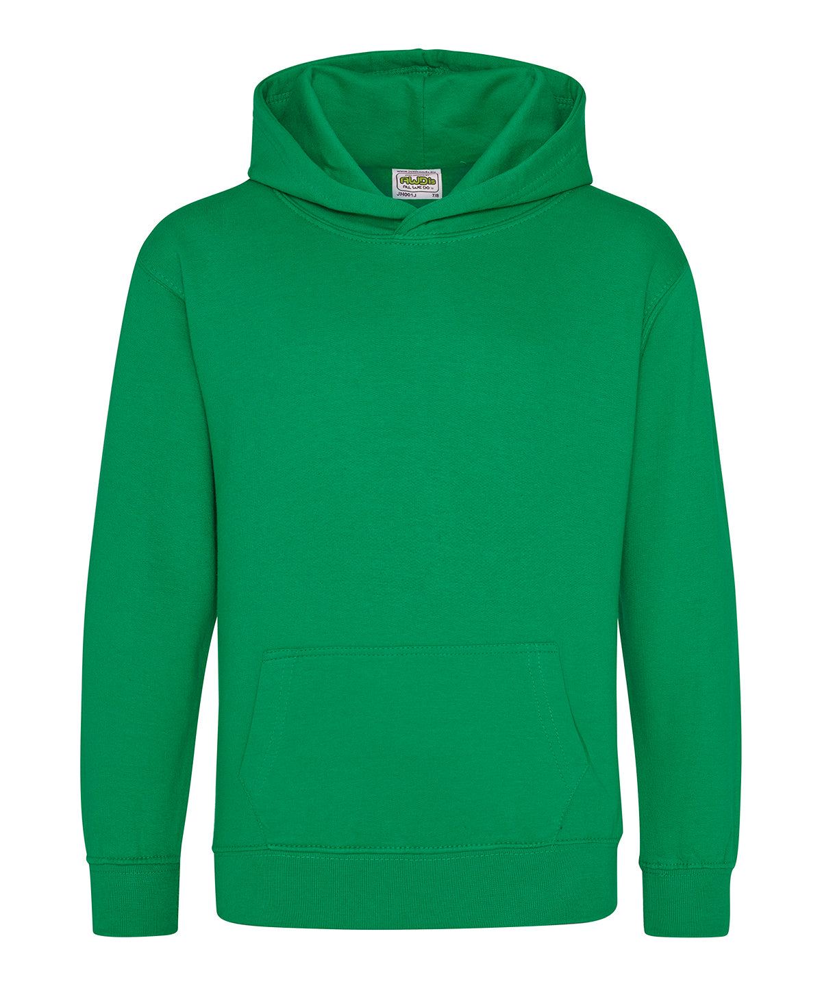 Tryck din logga på Hoodies från AWDis Just Hoods - Anpassa AWDis Just Hoods - Hoodie för barn i färgen Mellan grön för företag, föreningar och privatpersoner