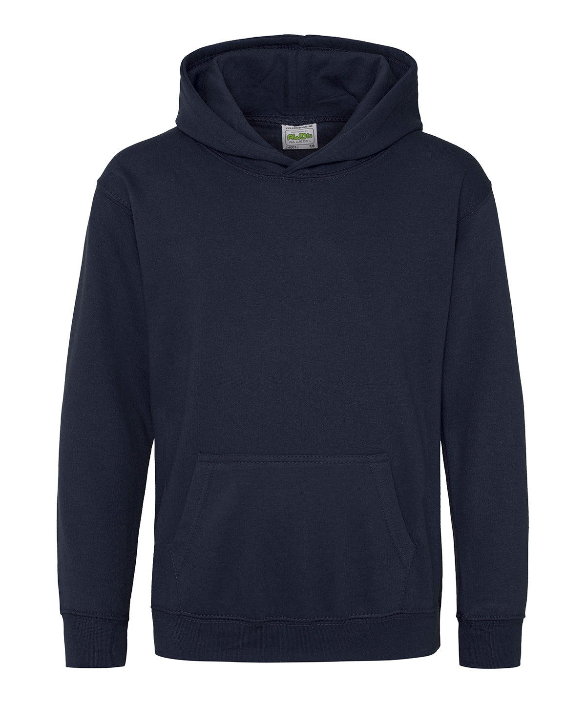 Tryck din logga på Hoodies från AWDis Just Hoods - Anpassa AWDis Just Hoods - Hoodie för barn i färgen Marinblå för företag, föreningar och privatpersoner