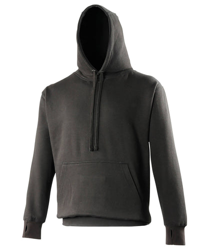 Tryck din logga på Hoodies från AWDis Just Hoods - Anpassa AWDis Just Hoods - Streetwear Hoodie i färgen Svart för företag, föreningar och privatpersoner