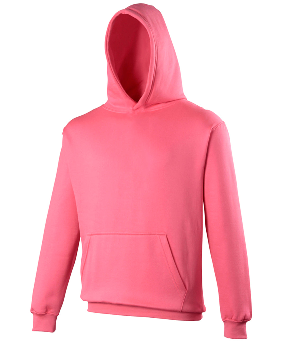 Tryck din logga på Hoodies från AWDis Just Hoods - Anpassa AWDis Just Hoods - Elektrisk Hoodie för barn i färgen Neonrosa för företag, föreningar och privatpersoner