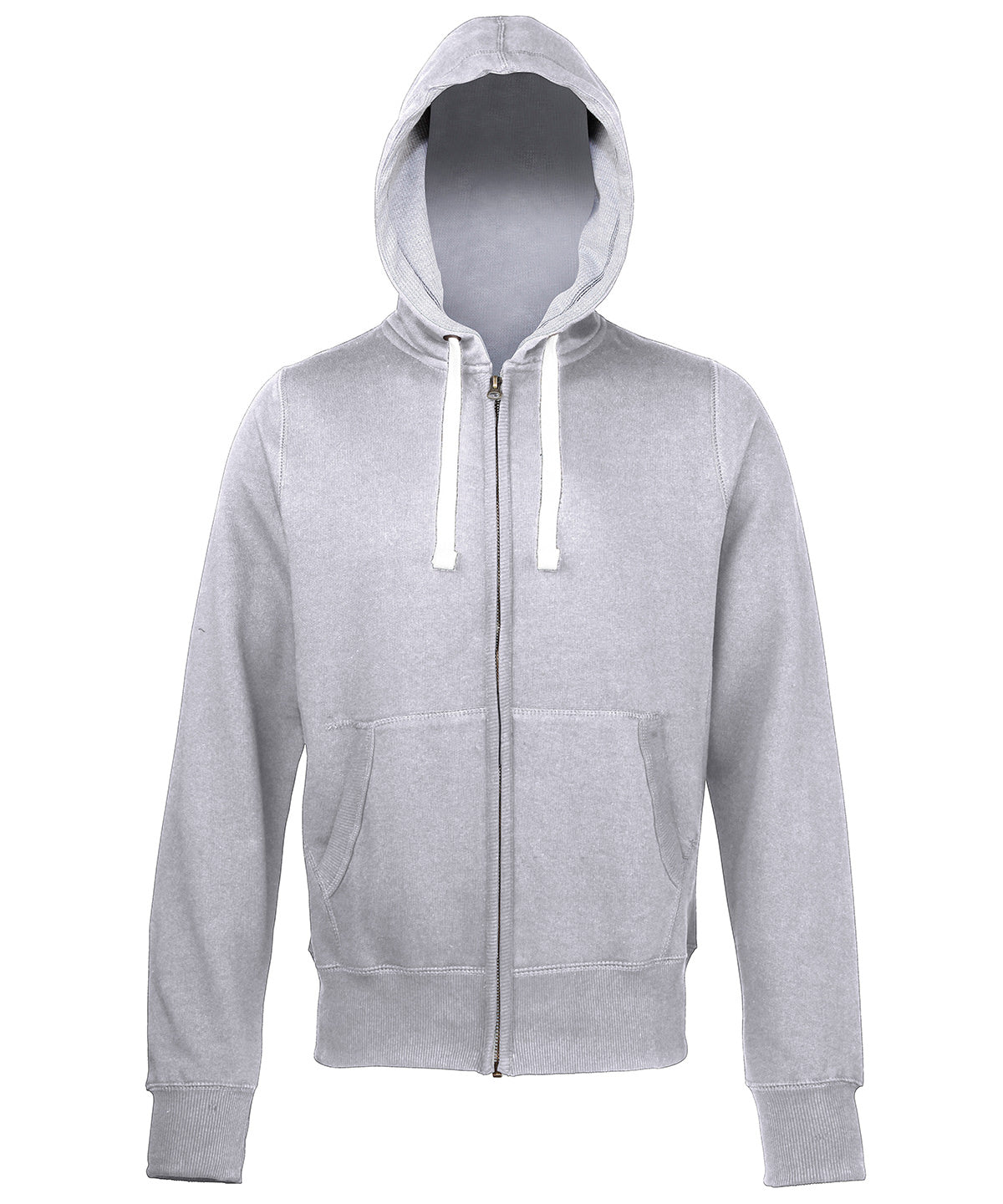 Tryck din logga på Hoodies från AWDis Just Hoods - Anpassa AWDis Just Hoods - Grovmaskig Zoodie i färgen Ljunggrå för företag, föreningar och privatpersoner