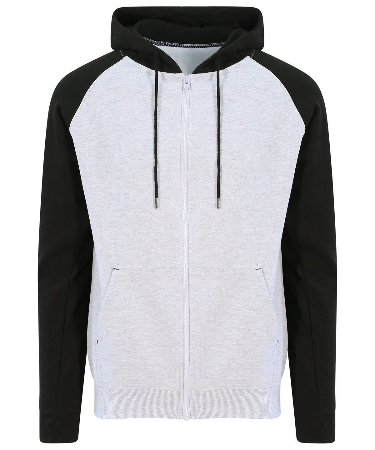 Tryck din logga på Hoodies från AWDis Just Hoods - Anpassa AWDis Just Hoods - Baseball Zoodie i färgen Ljunggrå för företag, föreningar och privatpersoner
