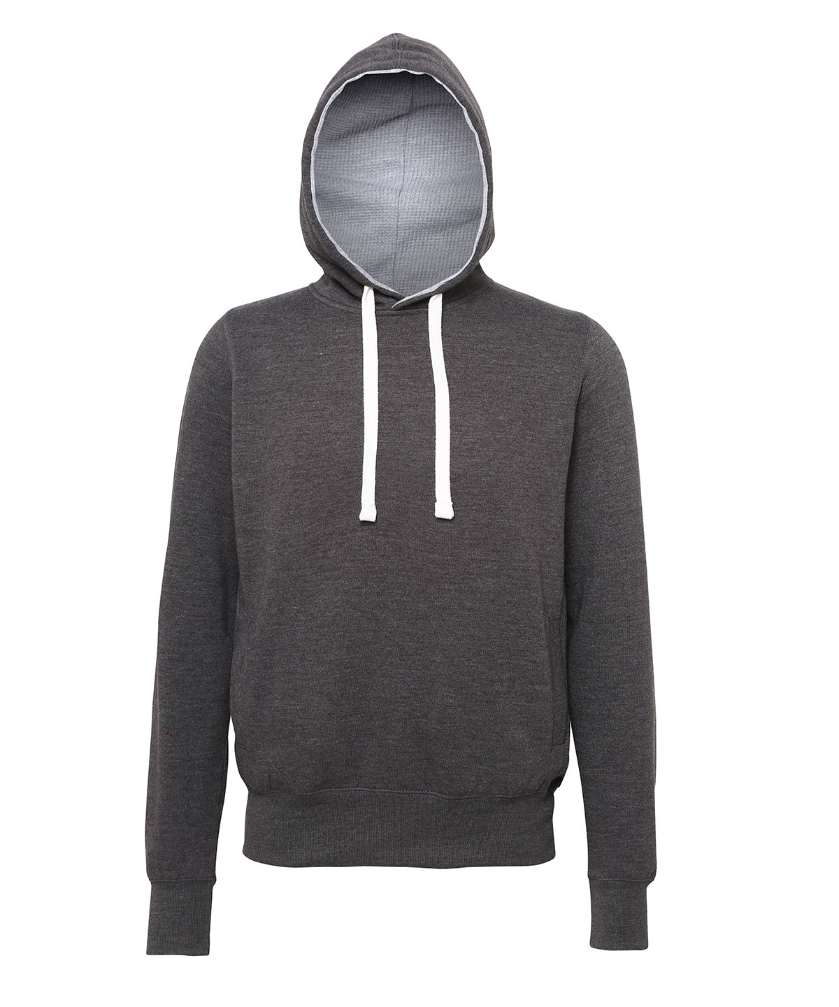 Tryck din logga på Hoodies från AWDis Just Hoods - Anpassa AWDis Just Hoods - Grovmaskig Hoodie i färgen Mörkgrå för företag, föreningar och privatpersoner