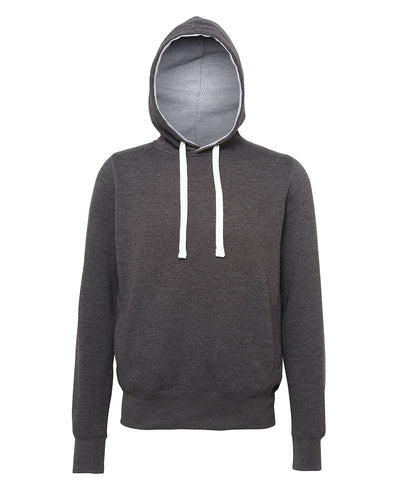 Tryck din logga på Hoodies från AWDis Just Hoods - Anpassa AWDis Just Hoods - Grovmaskig Hoodie i färgen Mörkgrå för företag, föreningar och privatpersoner