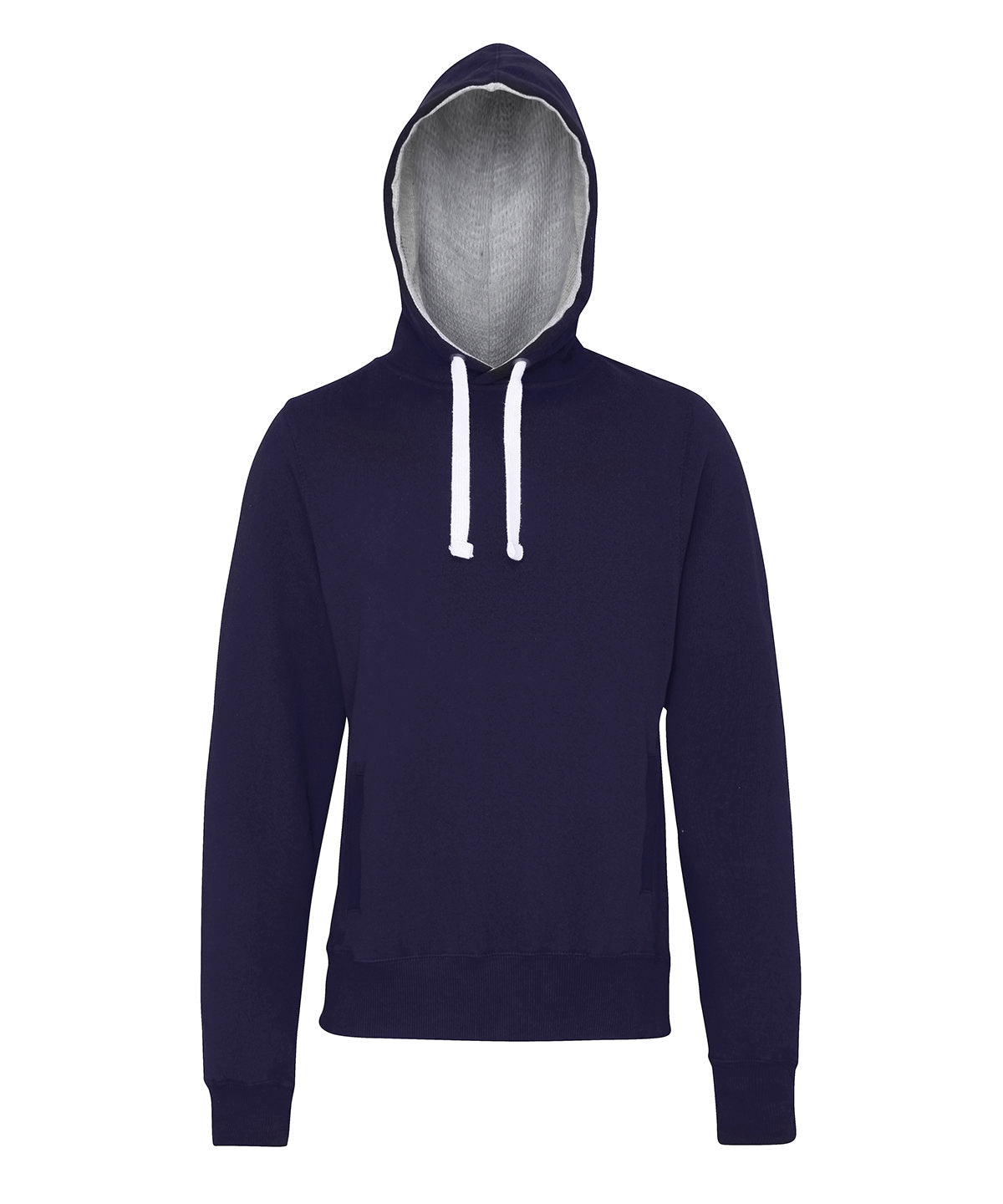 Tryck din logga på Hoodies från AWDis Just Hoods - Anpassa AWDis Just Hoods - Grovmaskig Hoodie i färgen Marinblå för företag, föreningar och privatpersoner