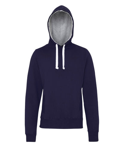 Tryck din logga på Hoodies från AWDis Just Hoods - Anpassa AWDis Just Hoods - Grovmaskig Hoodie i färgen Marinblå för företag, föreningar och privatpersoner