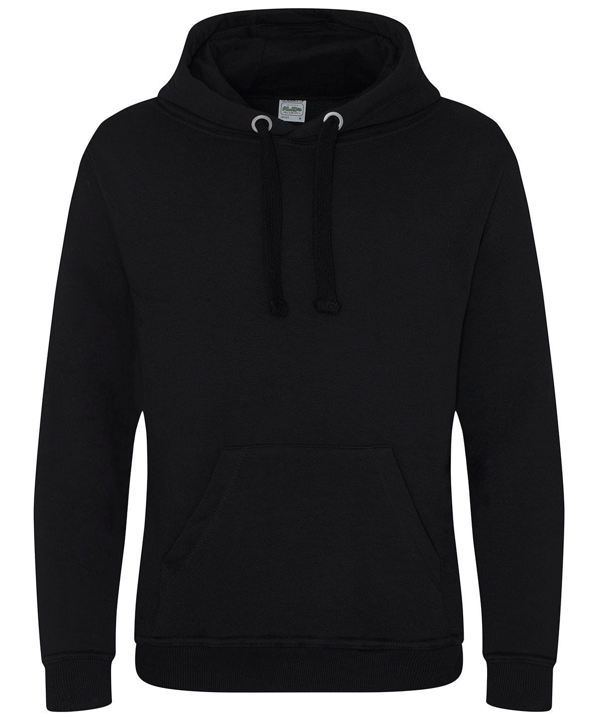 Tryck din logga på Hoodies från AWDis Just Hoods - Anpassa AWDis Just Hoods - Kraftig Hoodie i färgen Svart för företag, föreningar och privatpersoner