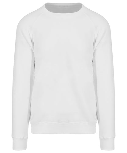 Tryck din logga på Sweatshirts från AWDis Just Hoods - Anpassa AWDis - Sweatshirt i Tungvikt För Akademiker i färgen Vit för företag, föreningar och privatpersoner