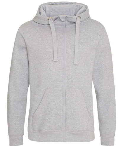 Tryck din logga på Hoodies från AWDis Just Hoods - Anpassa AWDis Just Hoods - Tungvikts Zoodie i färgen Ljunggrå för företag, föreningar och privatpersoner