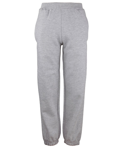 Tryck din logga på Mjukisbyxor från AWDis Just Hoods - Anpassa Sweatshirtbyxor med manschetter för barn i färgen Ljunggrå för företag, föreningar och privatpersoner