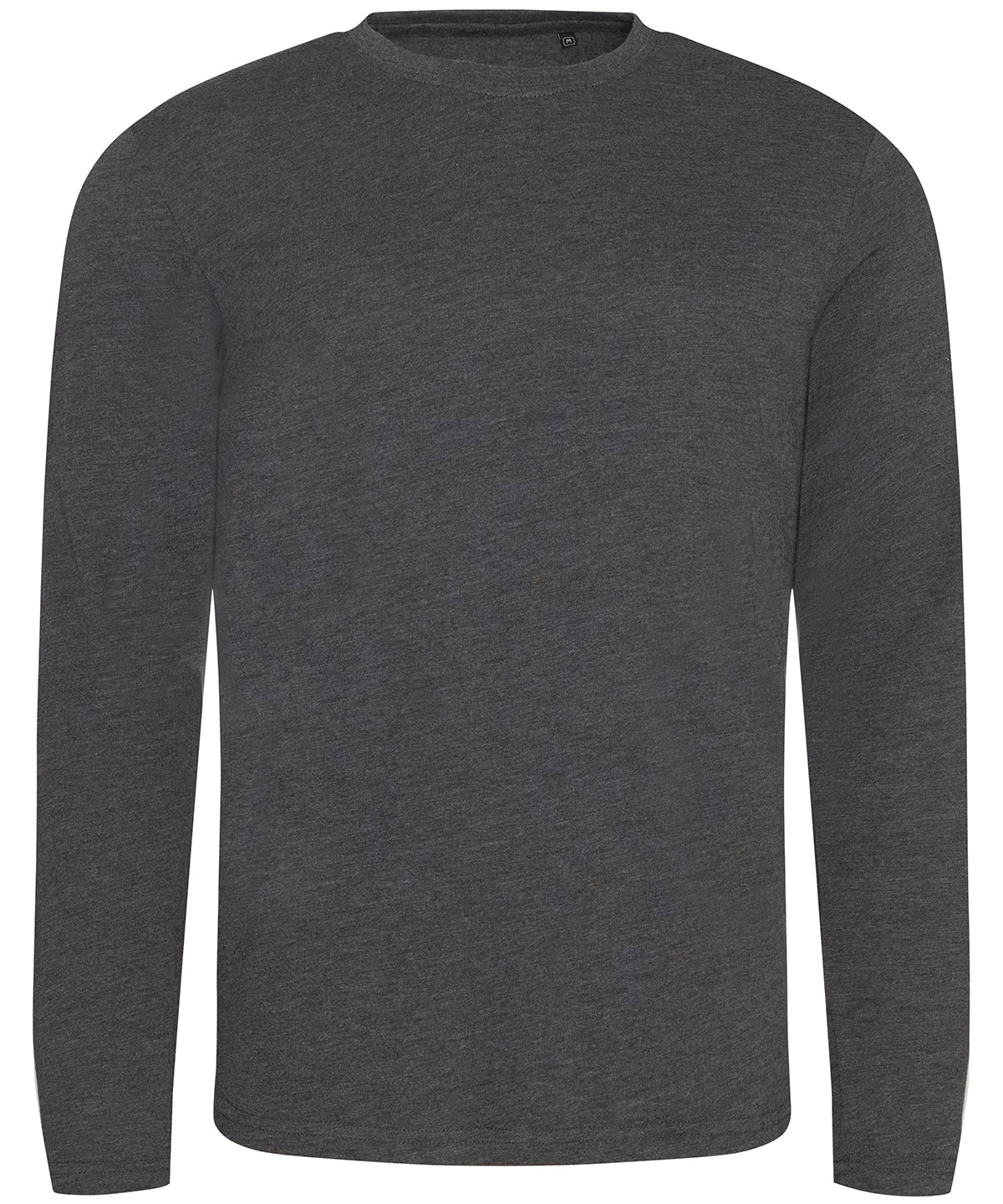 Tryck din logga på T-shirts från AWDis Just T's - Anpassa Long Sleeve Triblend T-Shirt i färgen Mörkgrå för företag, föreningar och privatpersoner