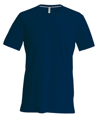 Tryck din logga på T-shirts från Kariban - Anpassa Short Sleeve Crew Neck T-shirt - Herr i färgen Marinblå för företag, föreningar och privatpersoner