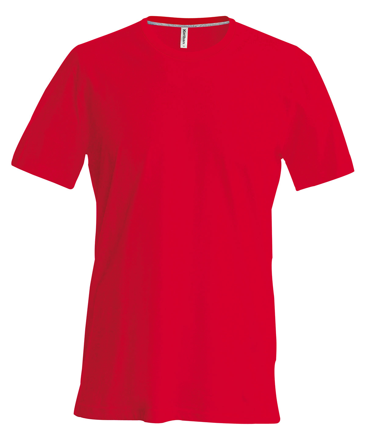 Tryck din logga på T-shirts från Kariban - Anpassa Short Sleeve Crew Neck T-shirt - Herr i färgen Mellan röd för företag, föreningar och privatpersoner