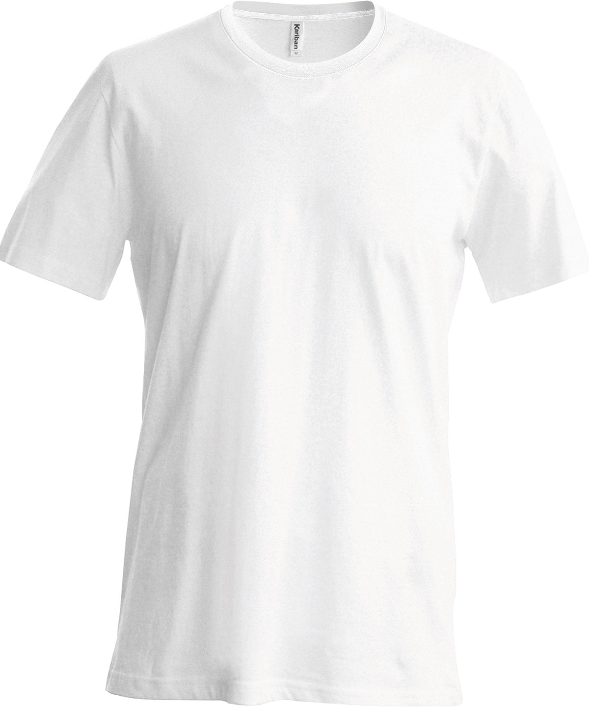Tryck din logga på T-shirts från Kariban - Anpassa Short Sleeve Crew Neck T-shirt - Herr i färgen Vit för företag, föreningar och privatpersoner