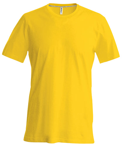 Tryck din logga på T-shirts från Kariban - Anpassa Short Sleeve Crew Neck T-shirt - Herr i färgen Mellan gul för företag, föreningar och privatpersoner