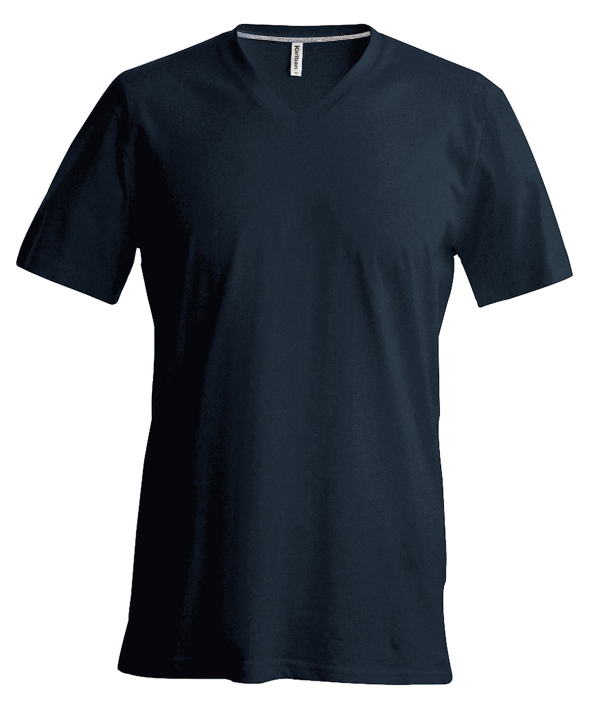 Tryck din logga på T-shirts från Kariban - Anpassa Short Sleeve V-Neck T-shirt - Herr i färgen Mörkgrå för företag, föreningar och privatpersoner