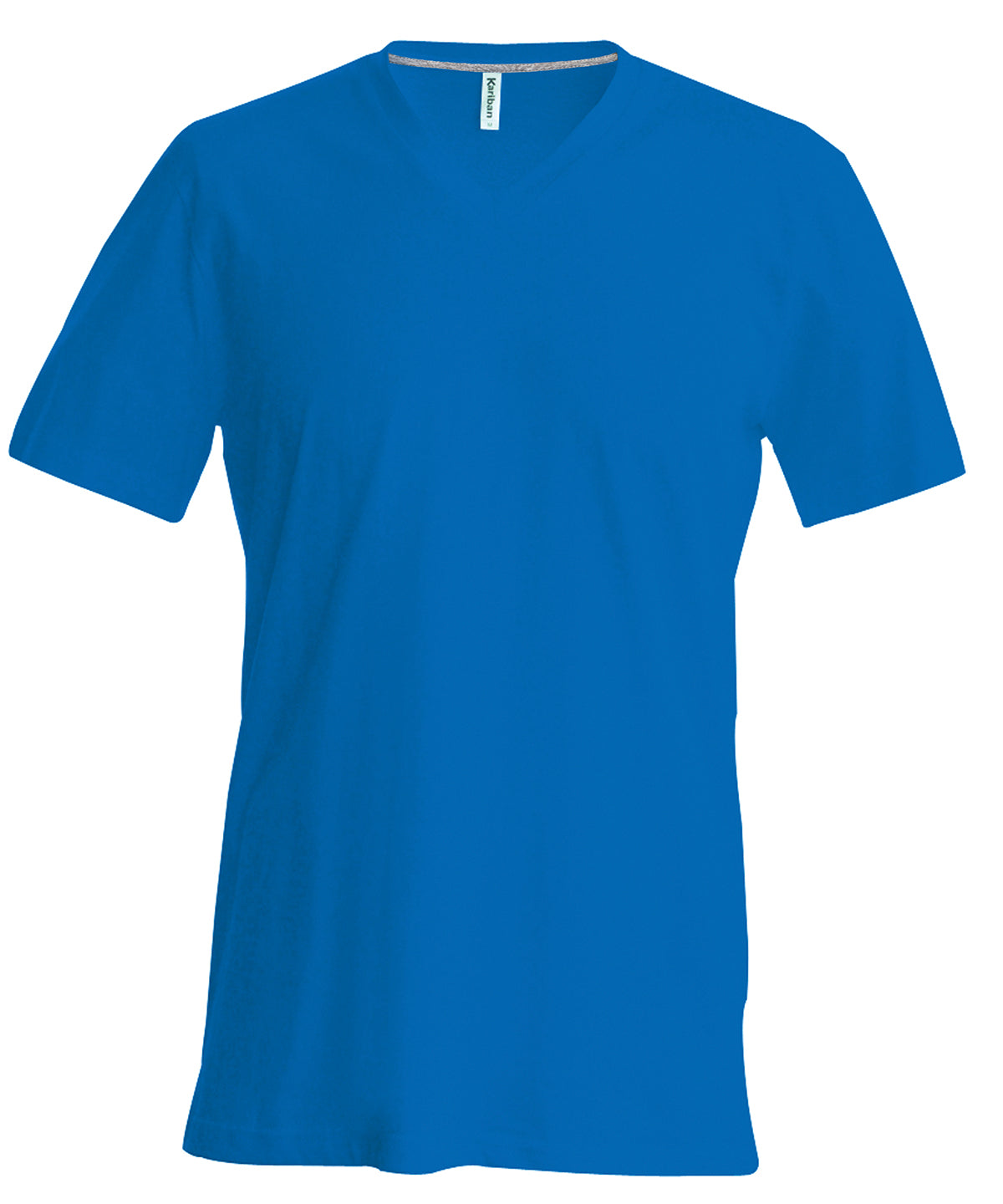 Tryck din logga på T-shirts från Kariban - Anpassa Short Sleeve V-Neck T-shirt - Herr i färgen Royal för företag, föreningar och privatpersoner