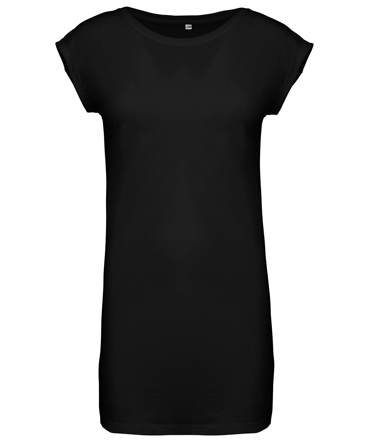 Tryck din logga på T-shirts från Kariban - Anpassa Long T-shirt for Women i färgen Svart för företag, föreningar och privatpersoner