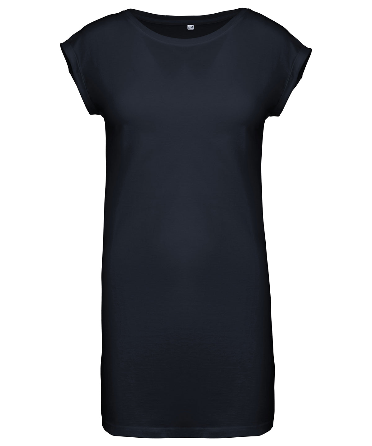 Tryck din logga på T-shirts från Kariban - Anpassa Long T-shirt for Women i färgen Marinblå för företag, föreningar och privatpersoner