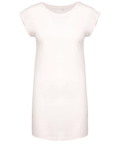 Tryck din logga på T-shirts från Kariban - Anpassa Long T-shirt for Women i färgen Off Vit för företag, föreningar och privatpersoner