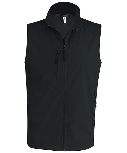 Tryck din logga på Termovästar från Kariban - Anpassa Bodywarmer i softshell i färgen Svart för företag, föreningar och privatpersoner