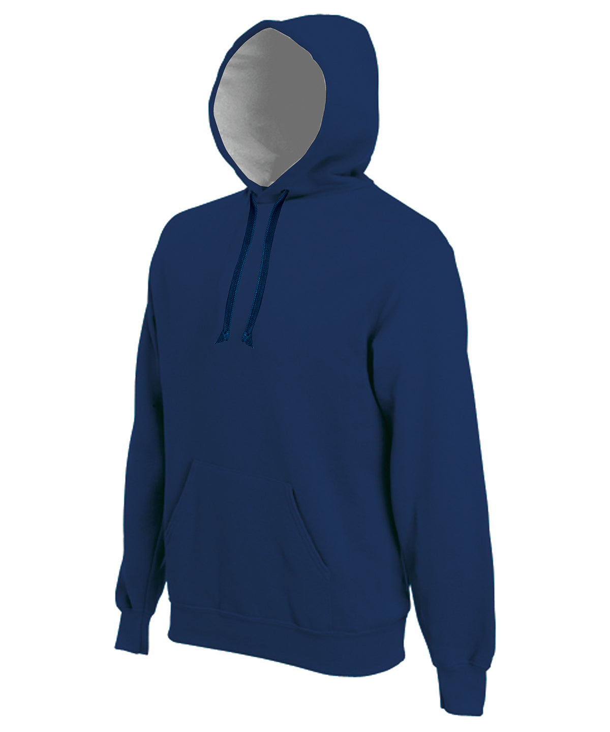 Tryck din logga på Hoodies från Kariban - Anpassa Kariban - Hooded Sweatshirt med Huva i färgen Marinblå för företag, föreningar och privatpersoner
