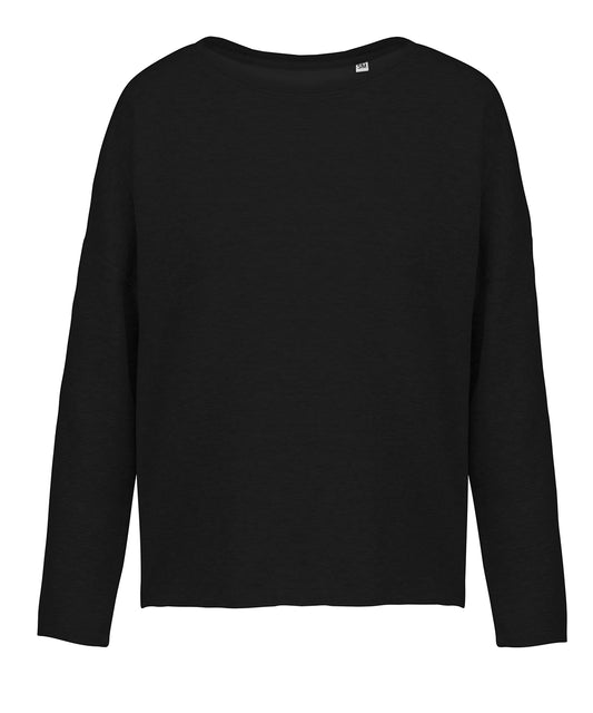 Tryck din logga på Sweatshirts från Kariban - Anpassa Kariban - Oversized Sweatshirt för Damer i färgen Svart för företag, föreningar och privatpersoner