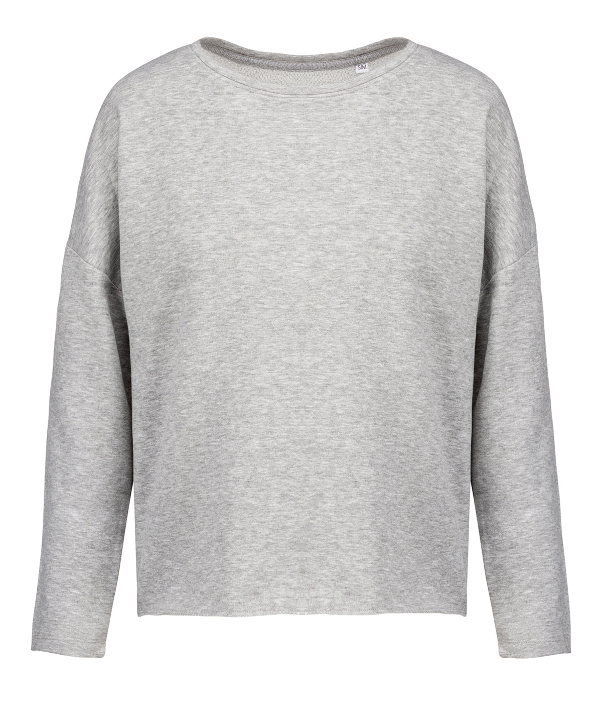 Tryck din logga på Sweatshirts från Kariban - Anpassa Kariban - Oversized Sweatshirt för Damer i färgen Ljusgrå för företag, föreningar och privatpersoner