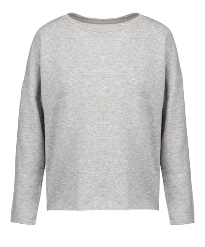 Tryck din logga på Sweatshirts från Kariban - Anpassa Kariban - Oversized Sweatshirt för Damer i färgen Ljusgrå för företag, föreningar och privatpersoner