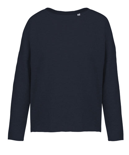 Tryck din logga på Sweatshirts från Kariban - Anpassa Kariban - Oversized Sweatshirt för Damer i färgen Marinblå för företag, föreningar och privatpersoner