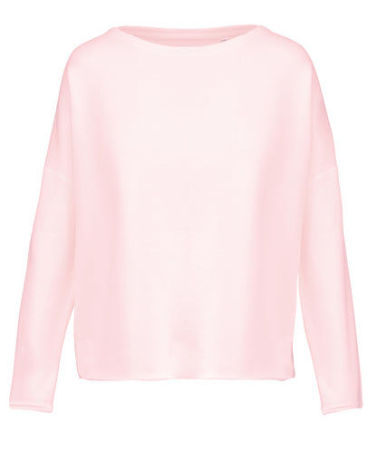Tryck din logga på Sweatshirts från Kariban - Anpassa Kariban - Oversized Sweatshirt för Damer i färgen Ljusrosa för företag, föreningar och privatpersoner