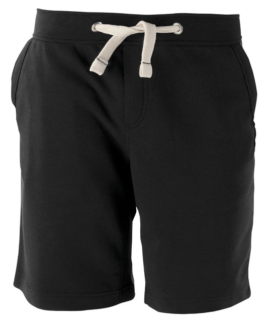 Tryck din logga på Shorts från Kariban - Anpassa Bermudashorts i fransk frotté, unisex i färgen Svart för företag, föreningar och privatpersoner