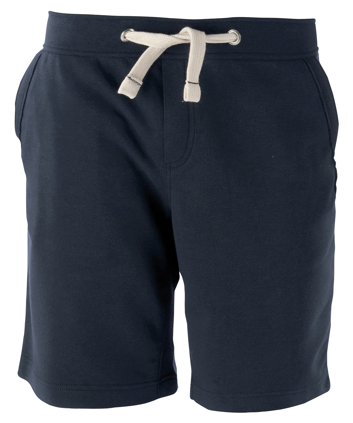 Tryck din logga på Shorts från Kariban - Anpassa Bermudashorts i fransk frotté, unisex i färgen Marinblå för företag, föreningar och privatpersoner