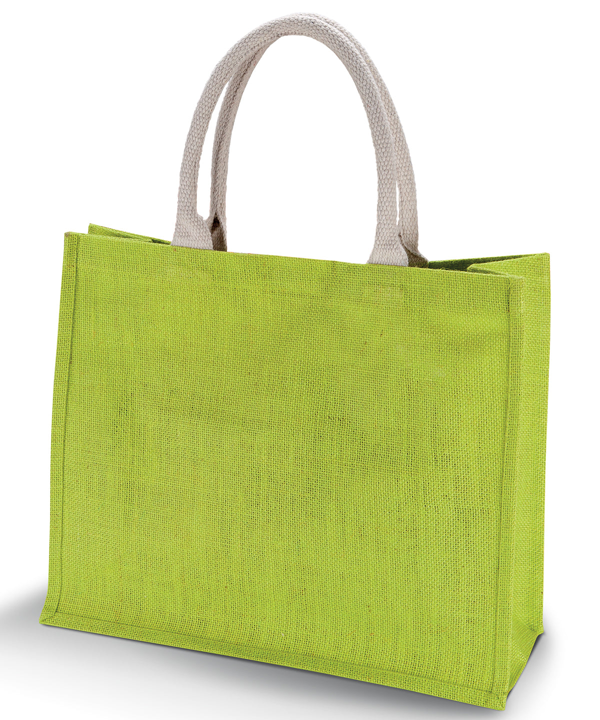 Tryck din logga på Väskor från KiMood - Anpassa Jute Beach Bag i färgen Lime One Size för företag, föreningar och privatpersoner