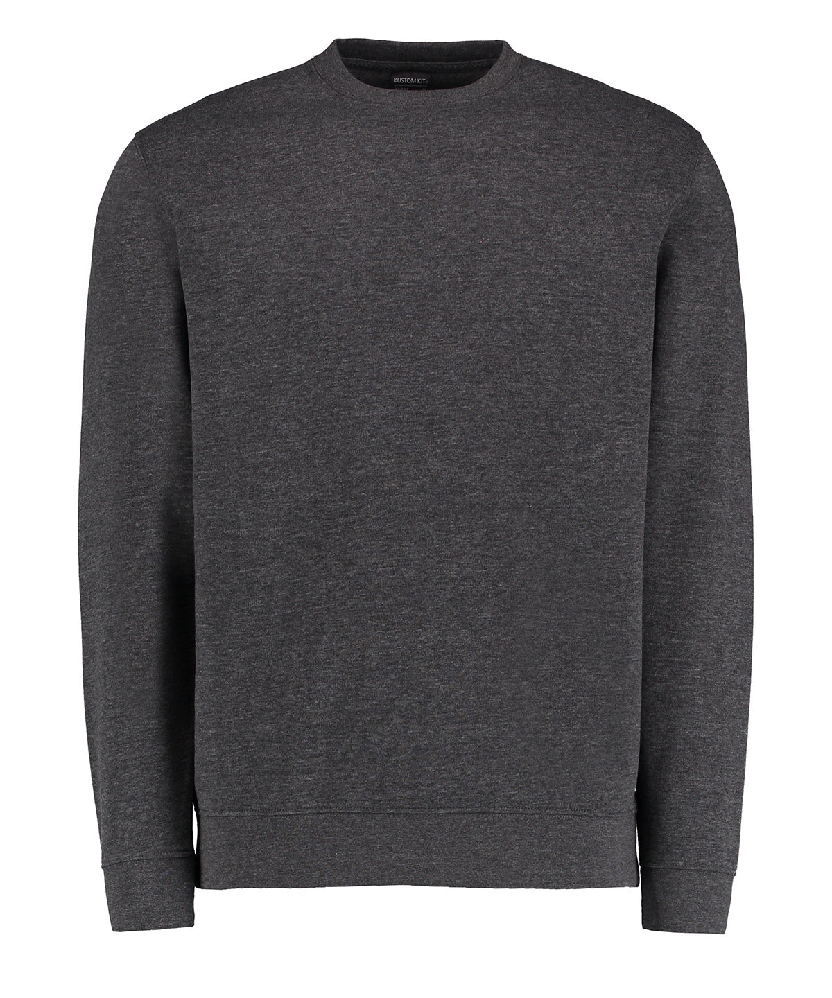 Tryck din logga på Sweatshirts från Kustom Kit - Anpassa Kustom Kit - Klassic Sweatshirt Superwash 60C Långärmad i färgen Mörkgrå för företag, föreningar och privatpersoner