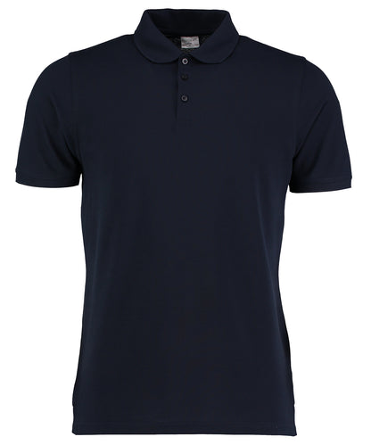 Tryck din logga på Piké från Kustom Kit - Anpassa Klassic Heavyweight Polo i färgen Marinblå för företag, föreningar och privatpersoner